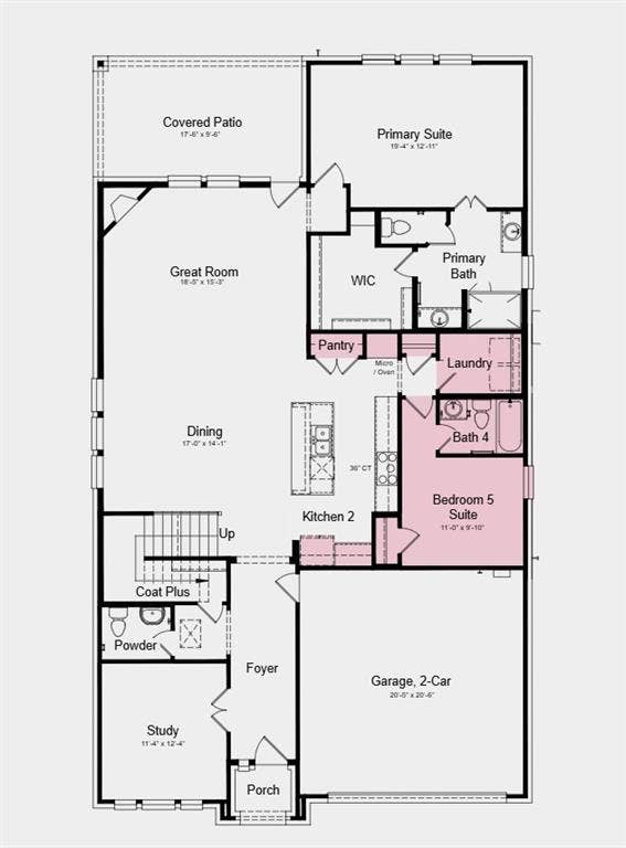 1613 Victory Terrace, Northlake, TX 76226 First Floor Plan