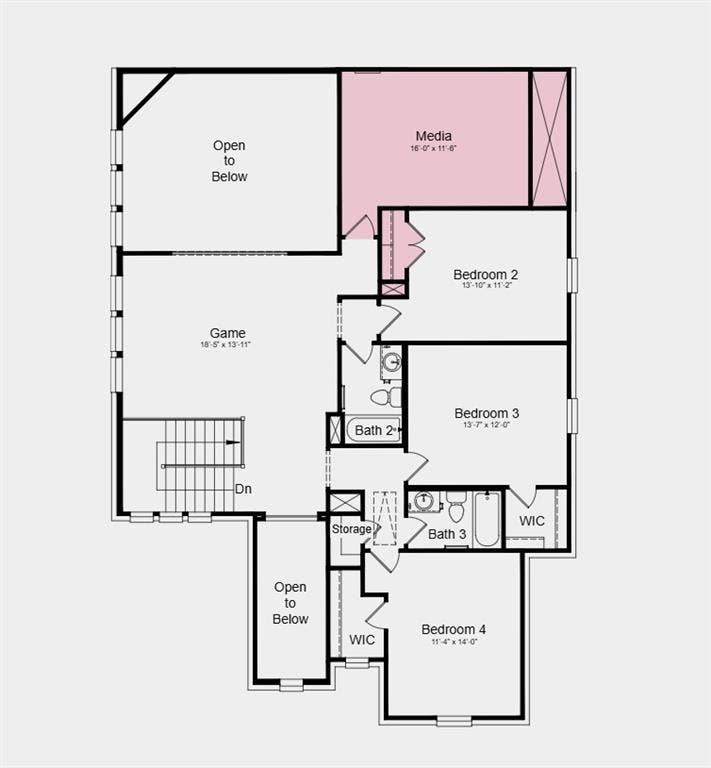 1613 Victory Terrace, Northlake, TX 76226 Second Floor Plan