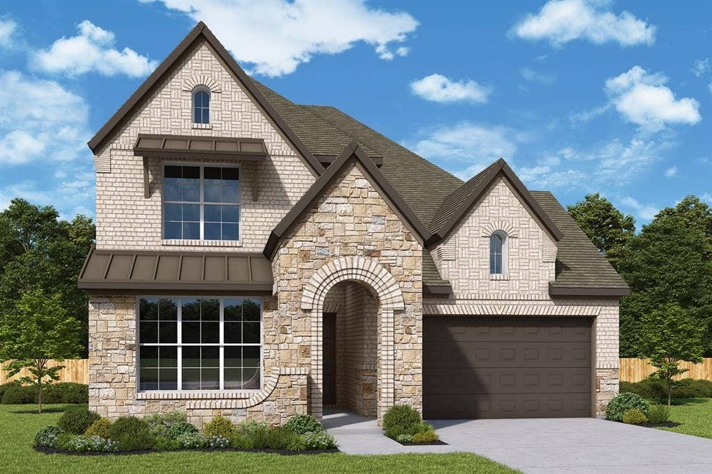 1824 Sandbur Lane, Argyle, TX 76226 Stone and brick exterior with contrasting roof lines