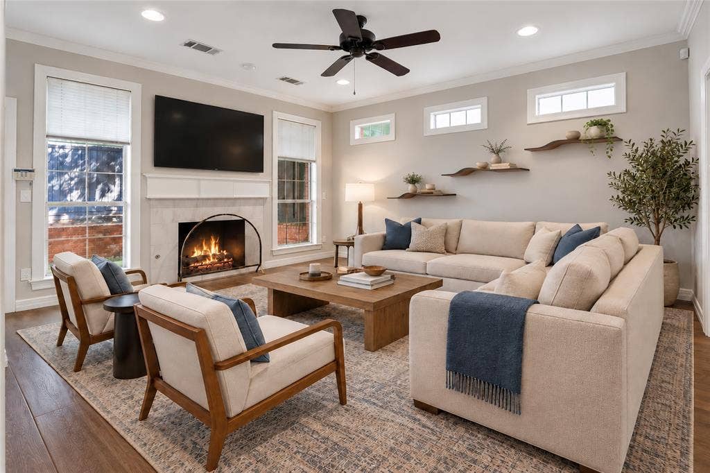 6722 Clear Springs Circle, Garland, TX 75044 AI staged Family Room