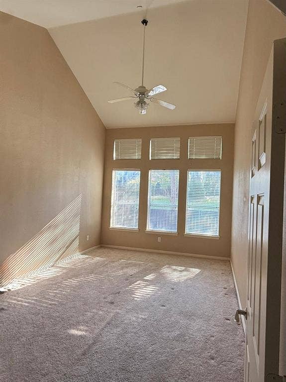 10012 Castlewood Drive, Plano, TX 75025 Vaulted ceiling with an attached ceiling fan