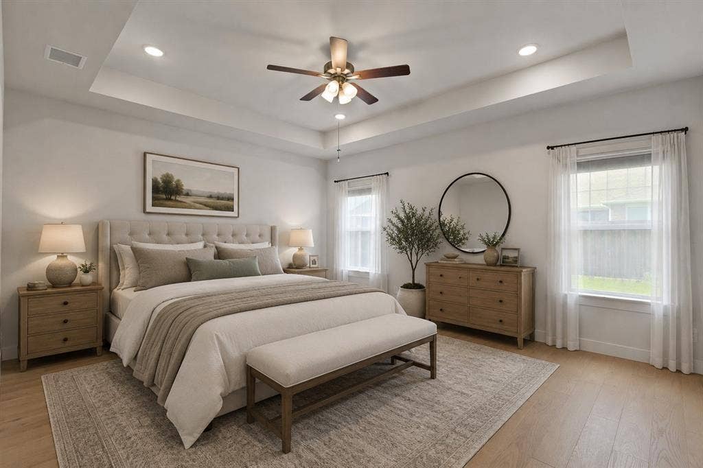 3905 Henley Lane, Garland, TX 75043 Primary Bedroom is Virtually Staged