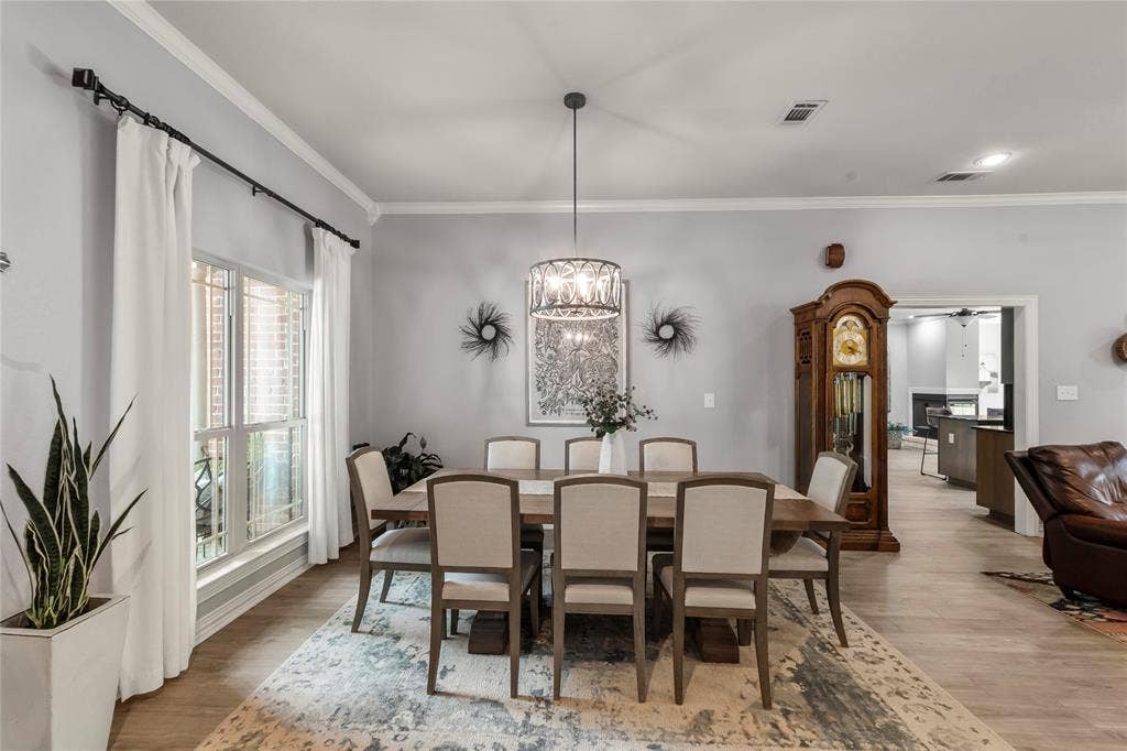 Dining to left of entry open to living room