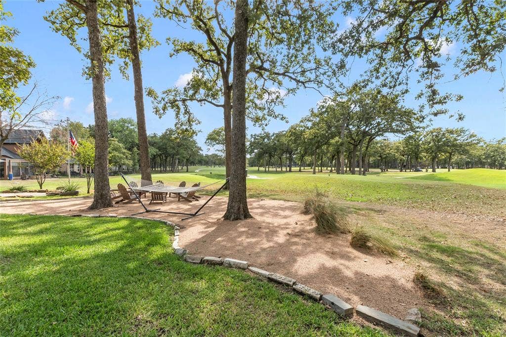 Backyard patio area
