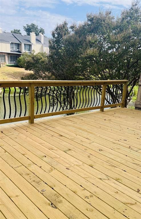Wood and metal balcony