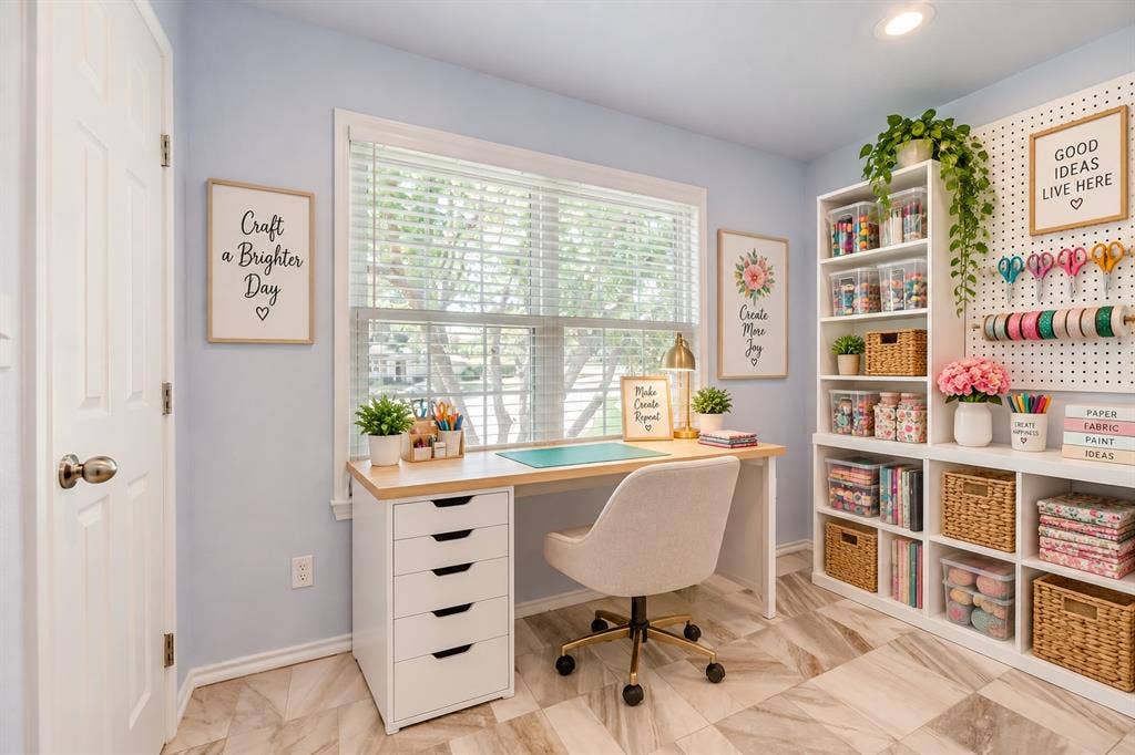2305 Mccoy Court, Carrollton, TX 75006 BONUS room... virtually staged as a perfect crafts room!