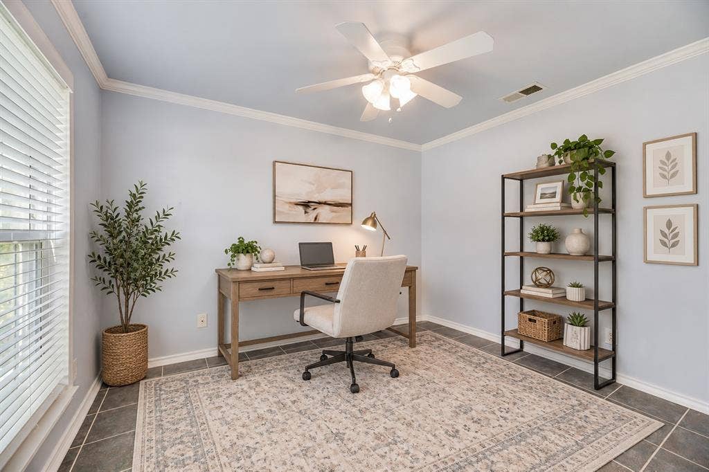 2305 Mccoy Court, Carrollton, TX 75006 Downstairs flex space 2... Virtually staged as home office