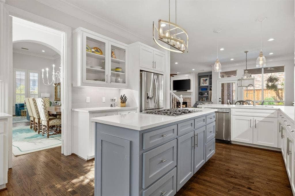 5748 Clarendon Drive, Plano, TX 75093 Kitchen flows into the formal dining room making entertaining a breeze.