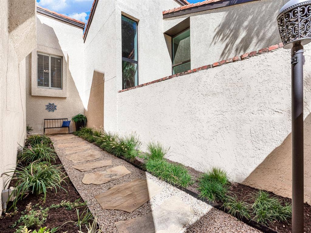 Courtyard with Landscaping and Drip Irrigation