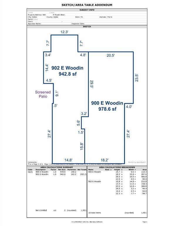 900 E Woodin Boulevard, Dallas, TX 75216 900 E Woodin Boulevard, Dallas, TX 75216