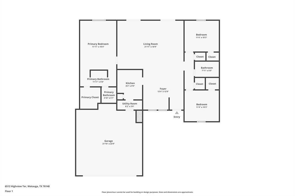 6512 Highview Terrace, Watauga, TX 76148 Floor Plan