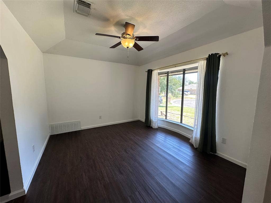Flex space can service as dining, living, game room or home office.