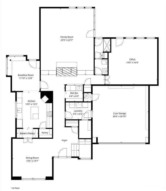 2001 Pebble Beach Court, Richardson, TX 75082 Spacious floor plan first floor.