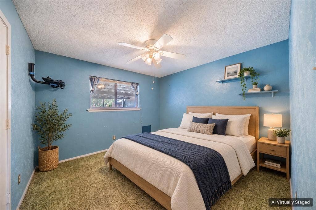 1517 Meadow Court, Midlothian, TX 76065 Window offering natural light, textured wall finish, and overhead ceiling fan