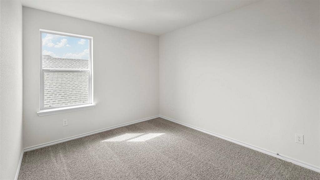 5606 Gannet Place, Crandall, TX 75114 Bright room featuring a single window, light gray carpet, white walls, and white baseboards