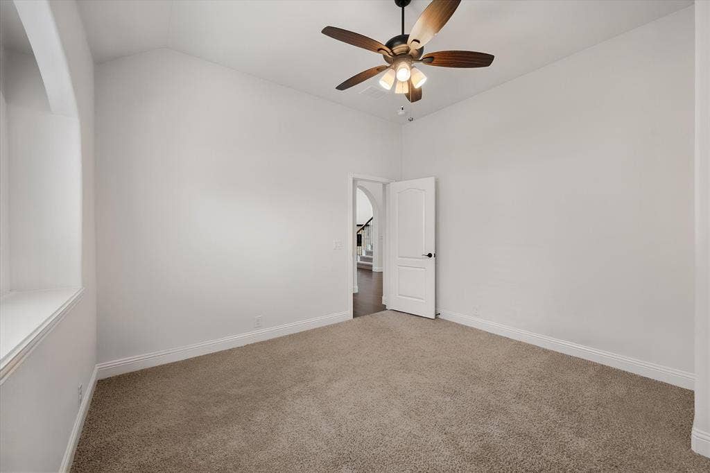 5626 Rutherford Drive, Midlothian, TX 76065 Same room, just turning around so you can see — it opens right out to the hallway, and that ceiling height really lets the light bounce around in here.