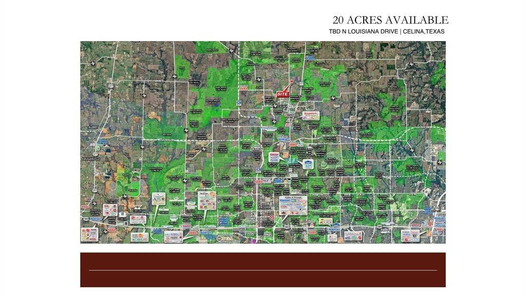TBD N Louisiana Drive, Celina, TX 75009 Site Plan. Illustrating the location and surrounding area of the property