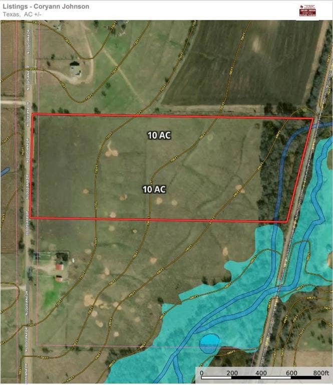 TBD N Louisiana Drive, Celina, TX 75009 Listing Map. Displaying the property's boundaries, acreage, and topographical features