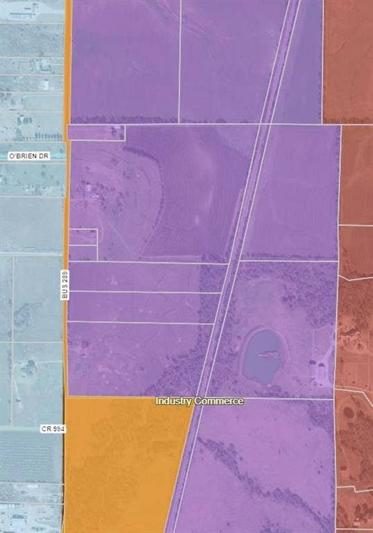 TBD N Louisiana Drive, Celina, TX 75009 Zoning Map. Illustrating various land use designations for the property