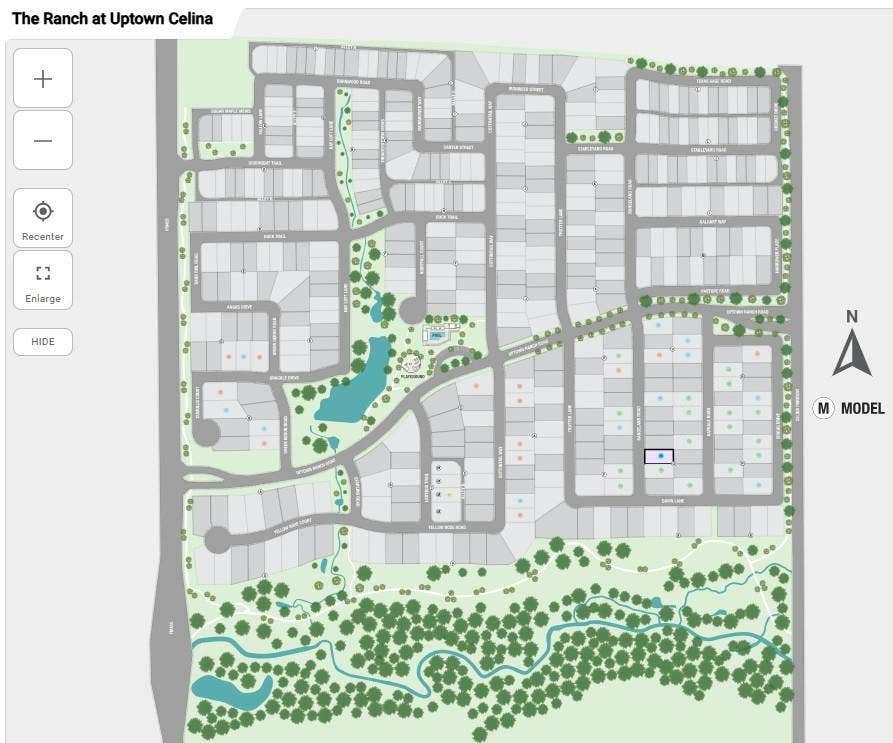 609 Rangeland Road, Celina, TX 75009 The Ranch at Uptown Celina Sitemap