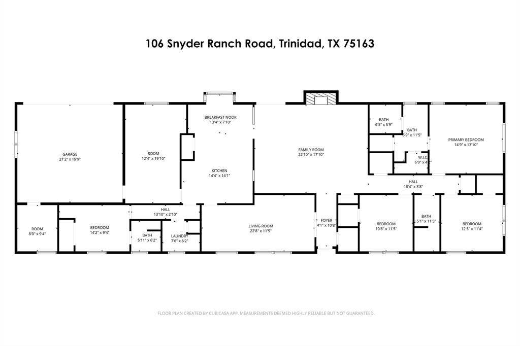 106 Snyder Ranch Road, Trinidad, TX 75163 Such a great floor plan