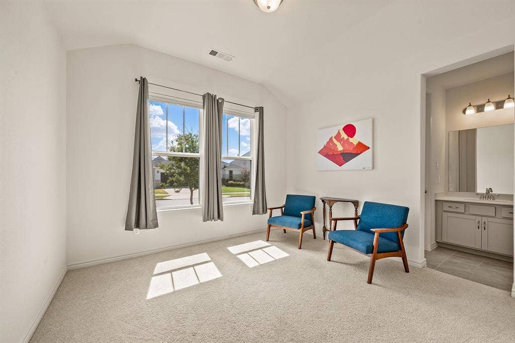 2900 Peekaboo Lane, Northlake, TX 76247 One of Guest bedroom with wonderful natural light attached to a Jack and Jill bathroom!