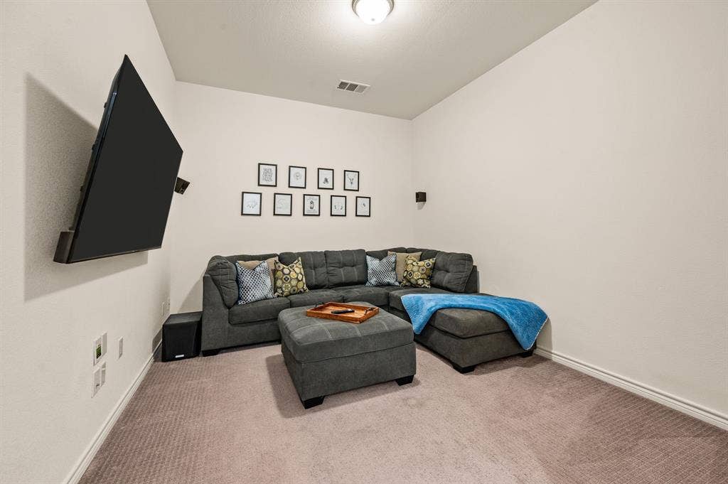 2900 Peekaboo Lane, Northlake, TX 76247 Wonderful media room or you could just use as a second living room, game room or what every your heart desires...What will you do?