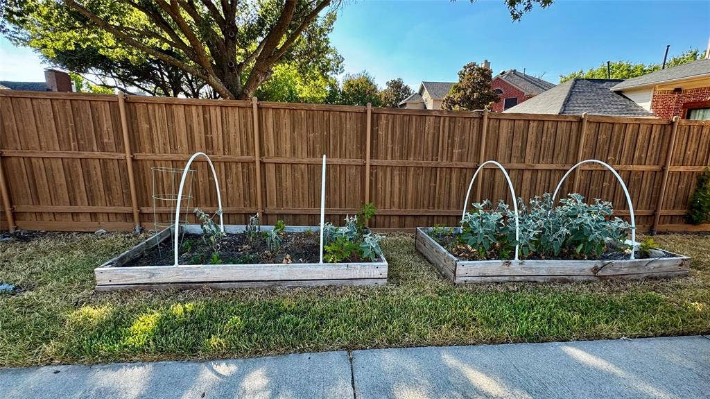 3912 Kimbrough Lane, Plano, TX 75025 Garden in backyard