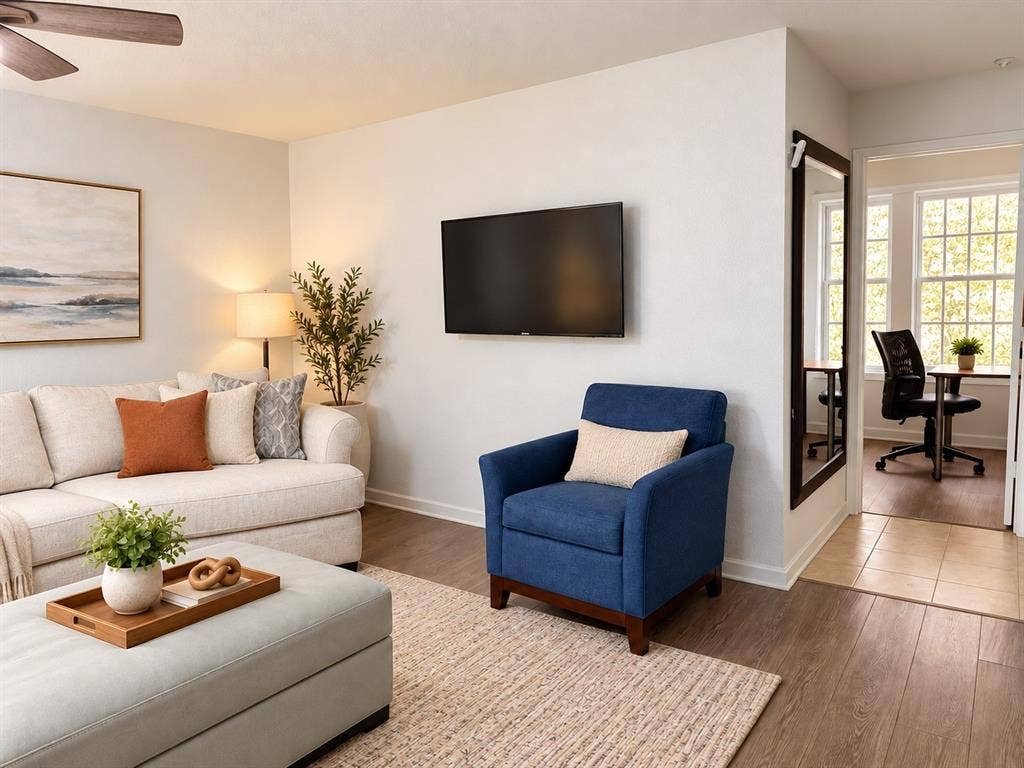 525 Towne House Lane, Richardson, TX 75081 Wood-finish flooring, ceiling fan, and recessed lighting