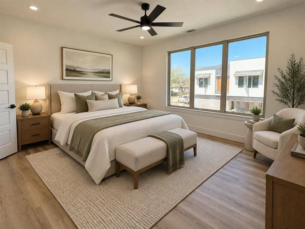 5634 Mesa Circle, Dallas, TX 75235 Primary Bedroom Staged