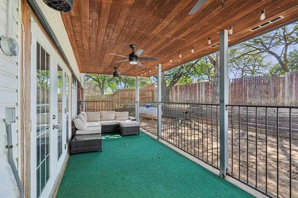 2307 Harrington Court, Euless, TX 76039 Covered Patio Overlooking the Pool