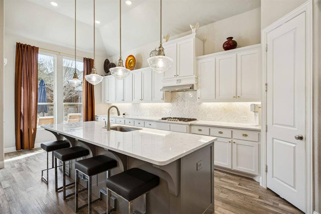 kitchen with lots of cabinet space and stainless steel appliances