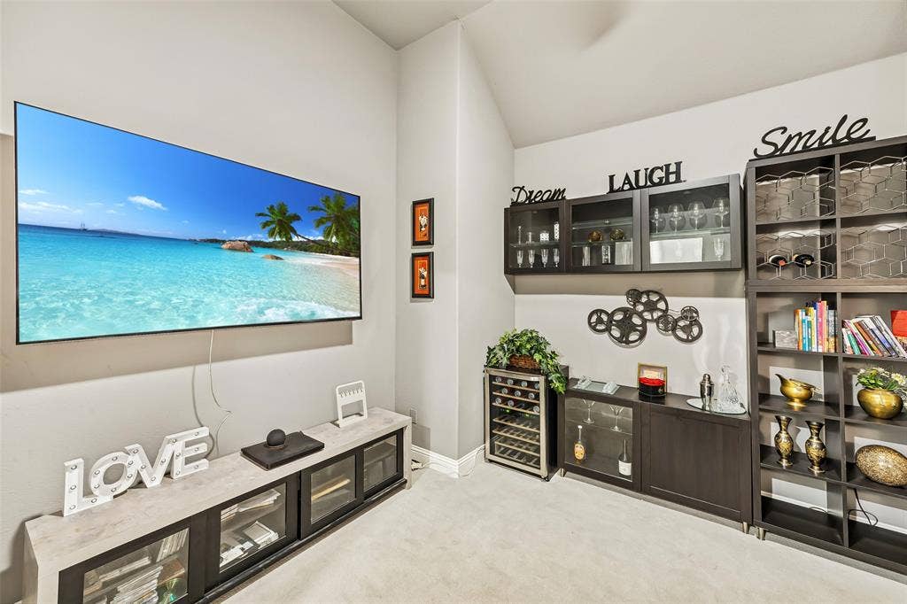 spacious private theater room. Also can be used as bedroom.
