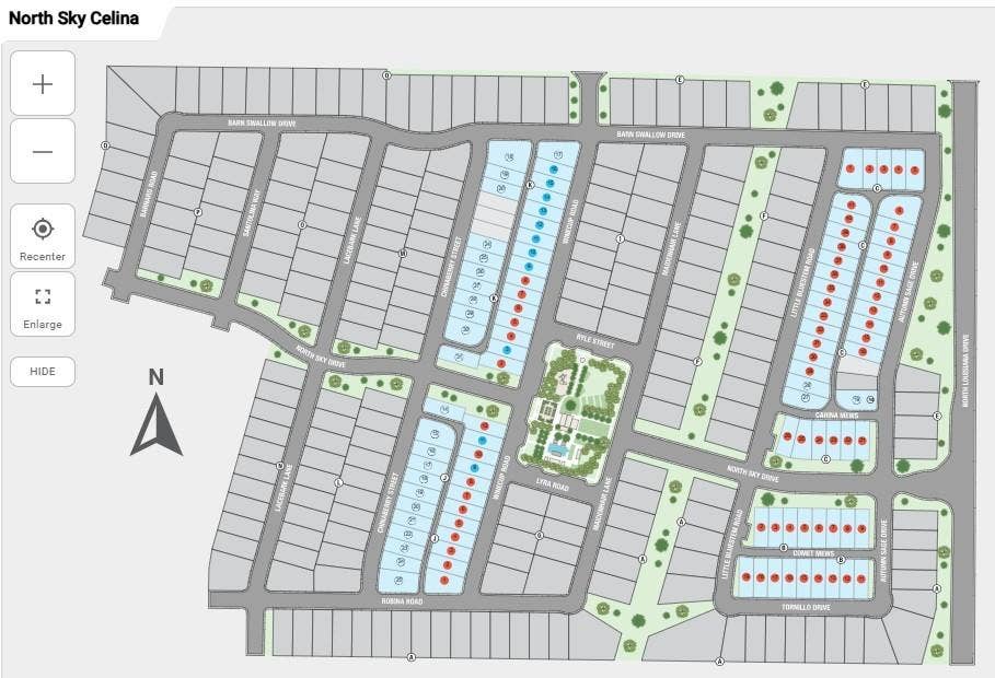 3356 Winecup Road, Celina, TX 75009 North Sky Sitemap