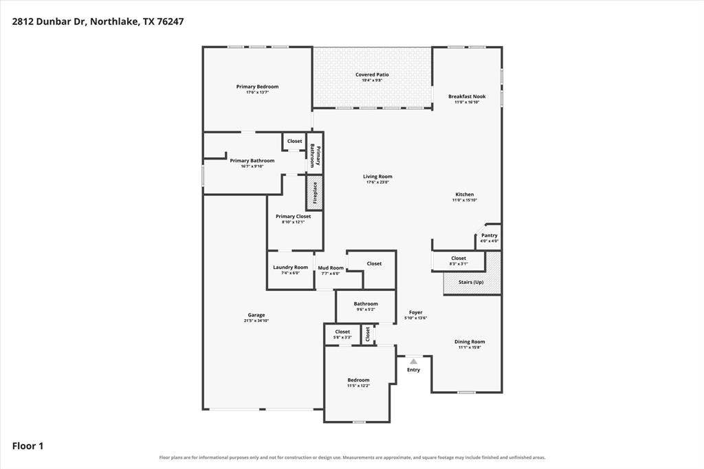 2812 Dunbar Drive, Northlake, TX 76247 Floor plan