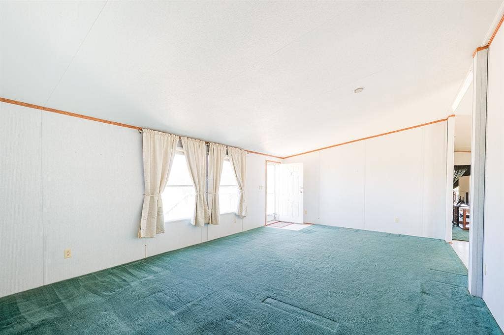 20132 County Road 818, Farmersville, TX 75442 Green carpeting with three windows and white window treatments