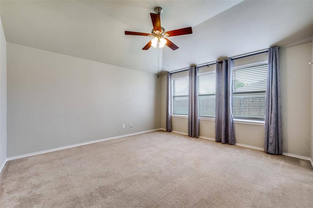 Master Bedroom with beautiful curtains
