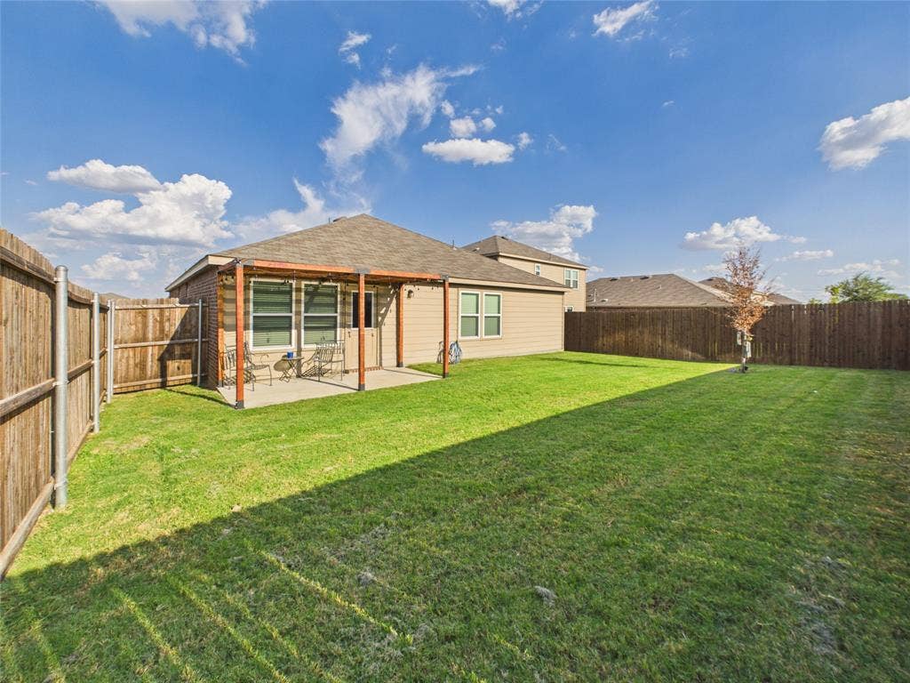16039 Malaya Street, Haslet, TX 76052 Great backyard for outdoor BBQ, family fun and entertaining with pergola and party lights. Imagine sitting on your back porch after a long day or eatly morning with a cup of coffee or glass of wine...watch the Texas Sunrises and sunsets.