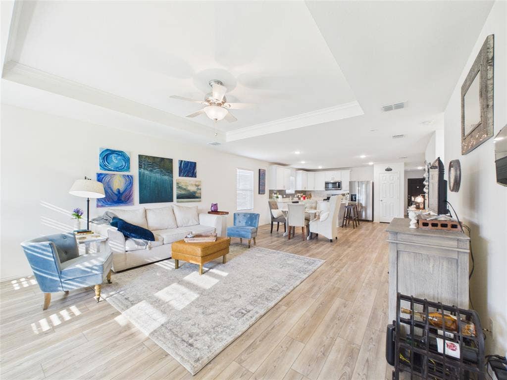 16039 Malaya Street, Haslet, TX 76052 Open Living are to dining and kitchen for ease of entertaining or just hanging out.