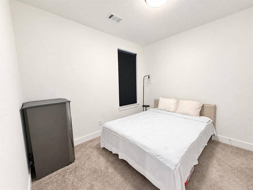 1613 Sandhill Lane, Celina, TX 75009 Clean white walls, neutral carpet flooring, recessed window, and white trim