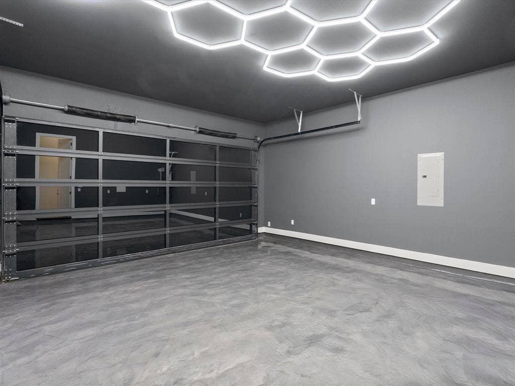 1711 Kraft Street, Dallas, TX 75212 Hexagonal ceiling lighting fixtures, and epoxy flooring