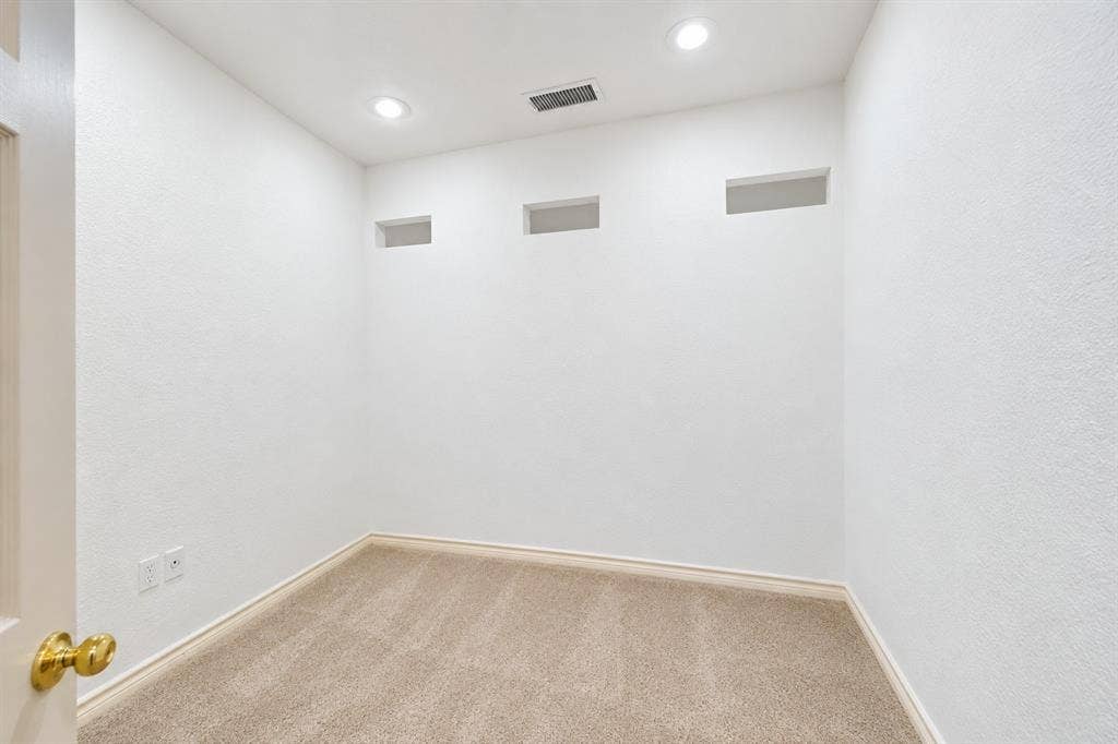 The office is located on the second level at the top of the stairs. This room can also serve as a second bedroom.  The current tenants converted this room to another closet.