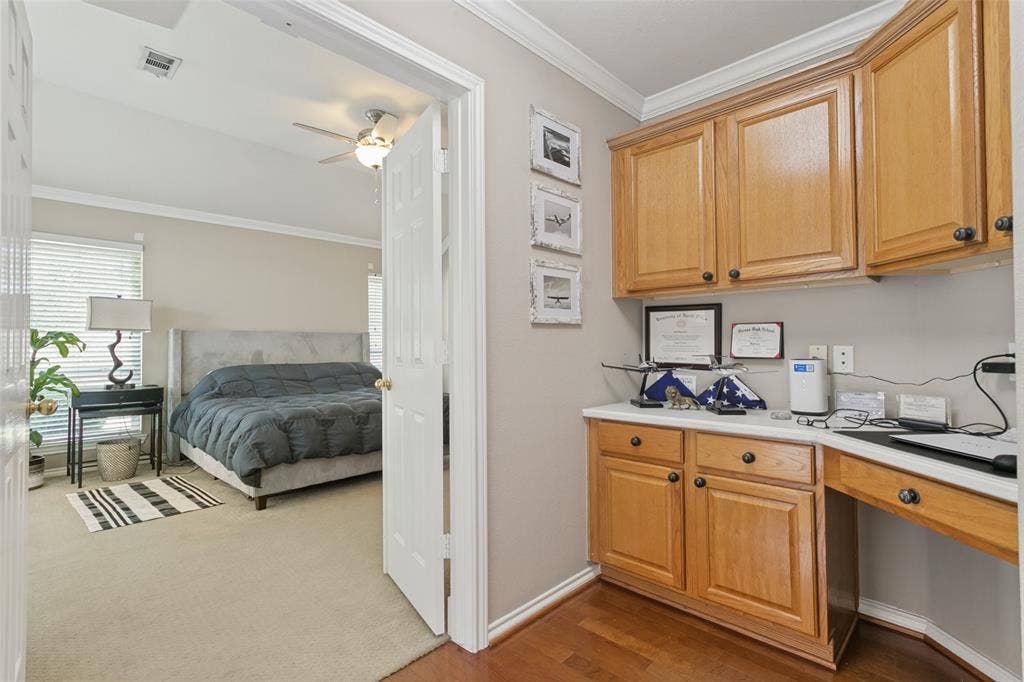 Office nook is the perfect place for homework or organizing bills.