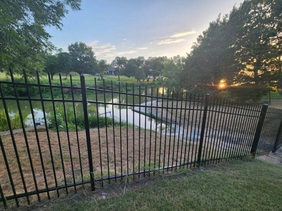The backyard leads to this canal which leads to Lake Ray Hubbard.