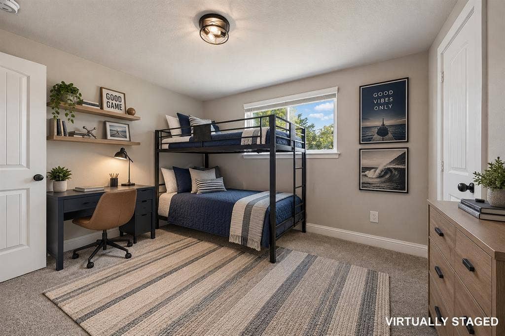 one of 3 secondary bedrooms upstairs.