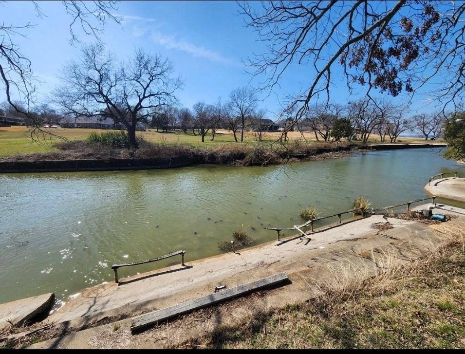 The backyard leads to this canal which leads to Lake Ray Hubbard.