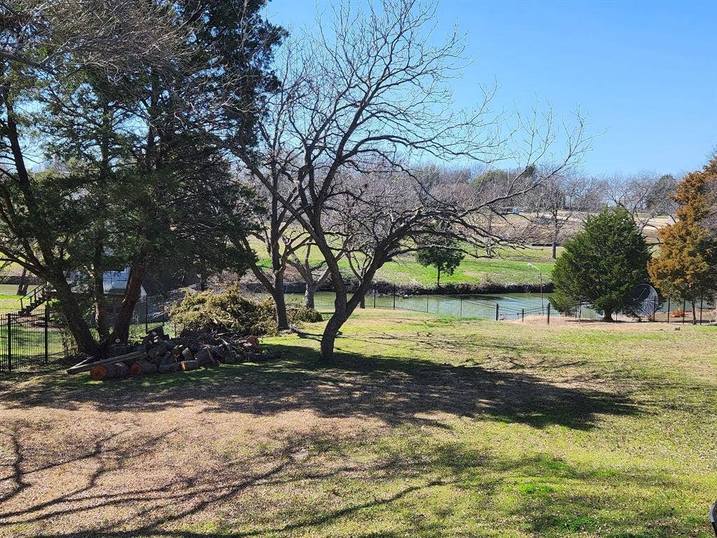 The backyard leads to this canal which leads to Lake Ray Hubbard.