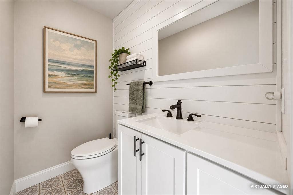 Down stairs half bath.
