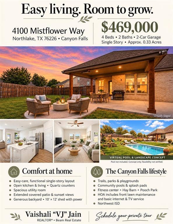 Property photo for 4100 Mistflower Way, Northlake, TX