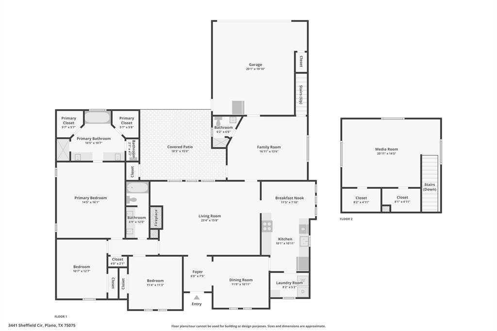 3441 Sheffield Circle, Plano, TX 75075 Floor plan